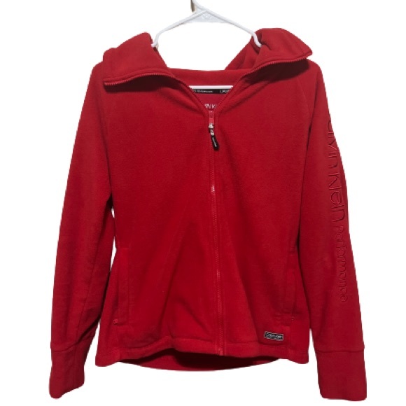 Calvin Klein Performance Women’s Bright Red Jacket Size Medium - Picture 1 of 9